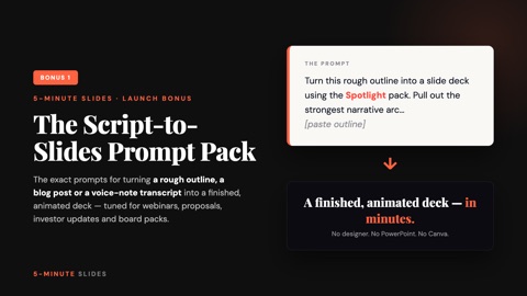 Bonus 1 — The Script-to-Slides Prompt Pack