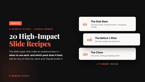 Bonus 2 — 20 High-Impact Slide Recipes